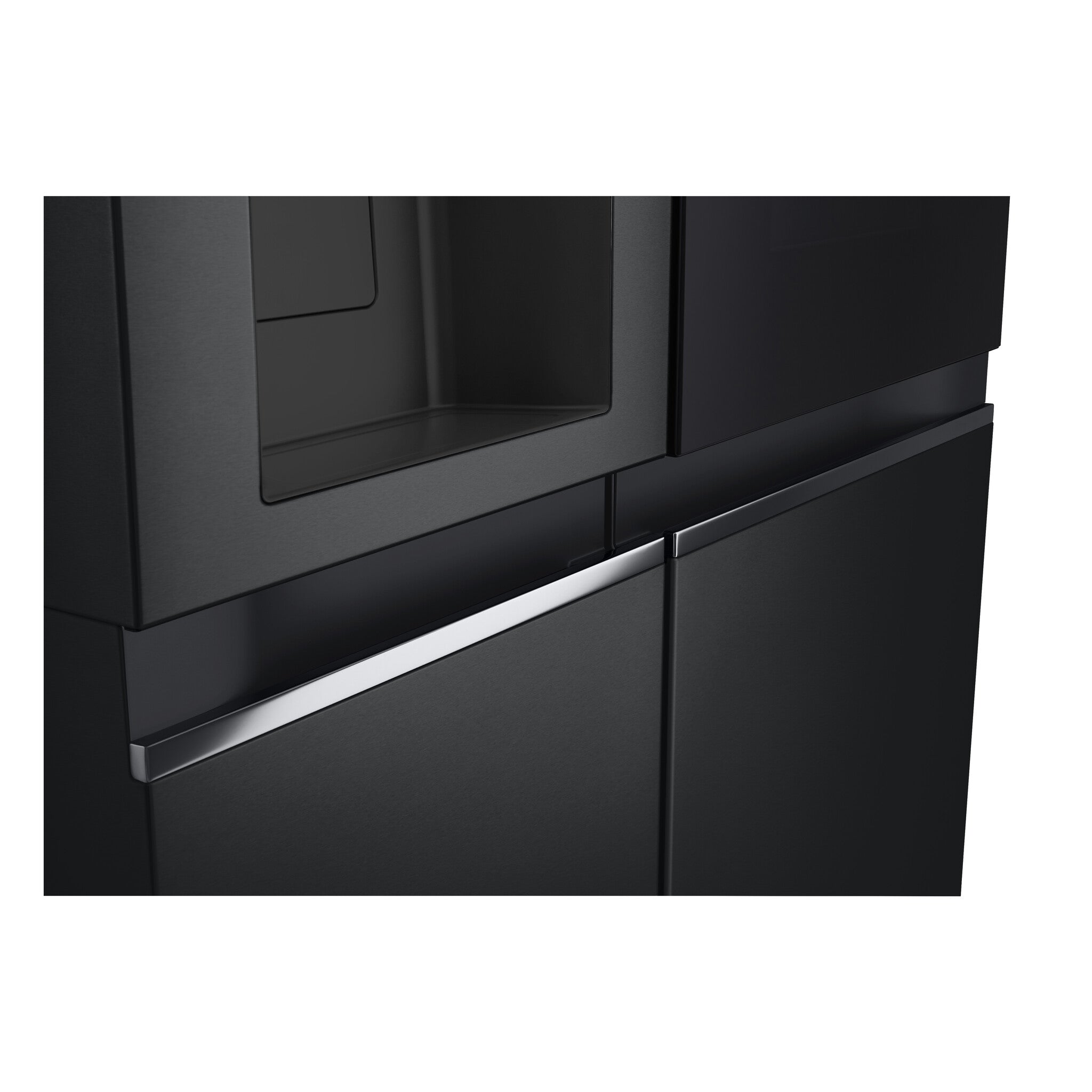 LG InstaView GSGV81EPLL Side-by-Side Kühlkombination Freistehend 635 l Schwarz