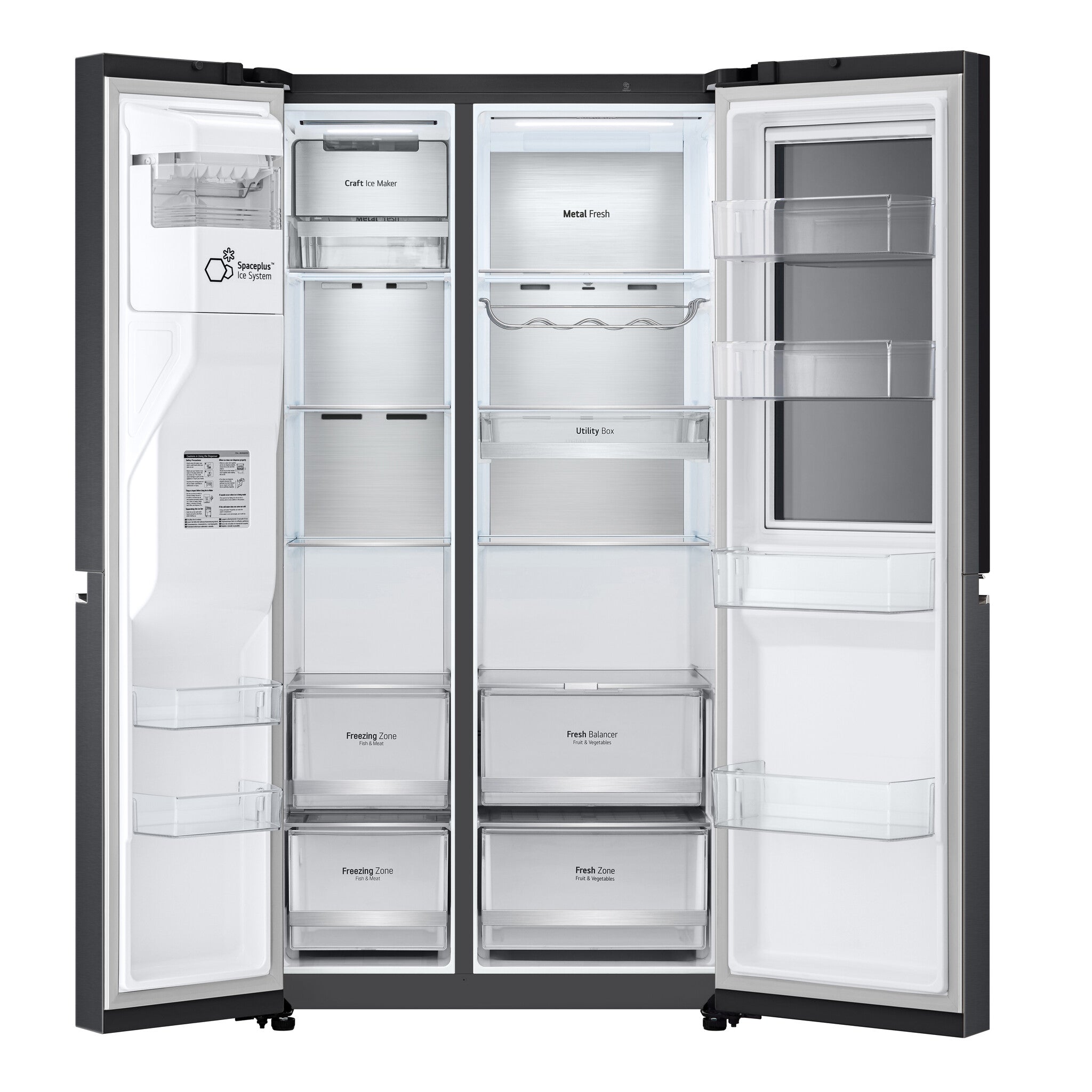LG GSXV90MCDE Side-by-Side Kühlkombination Freistehend 635 l Schwarz