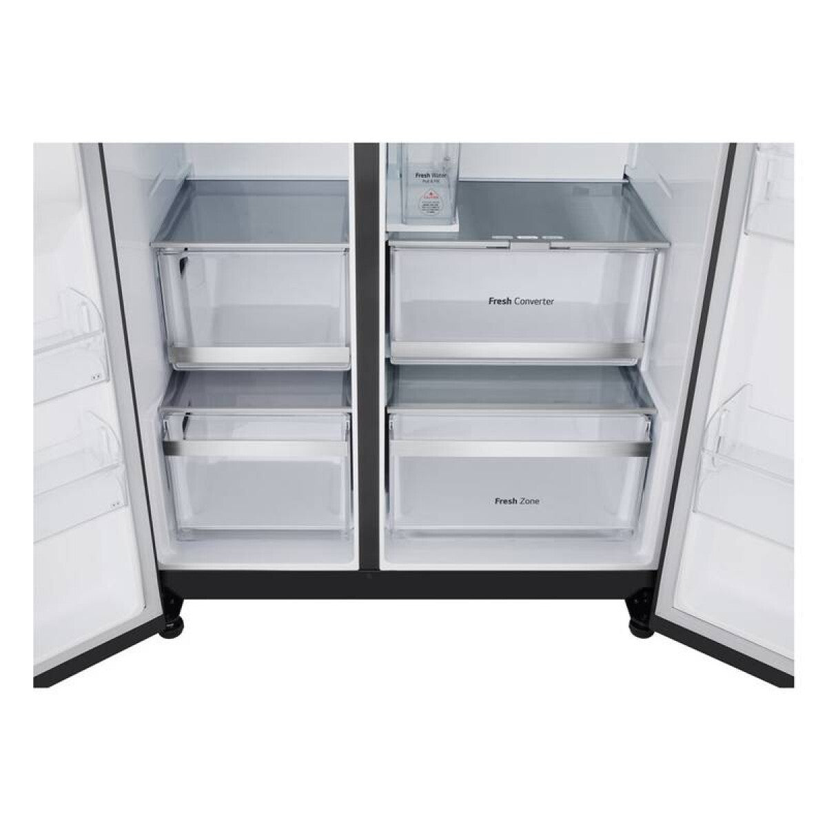 LG GSLE91EVAC Side-by-Side Kühlkombination Freistehend 628 l Schwarz