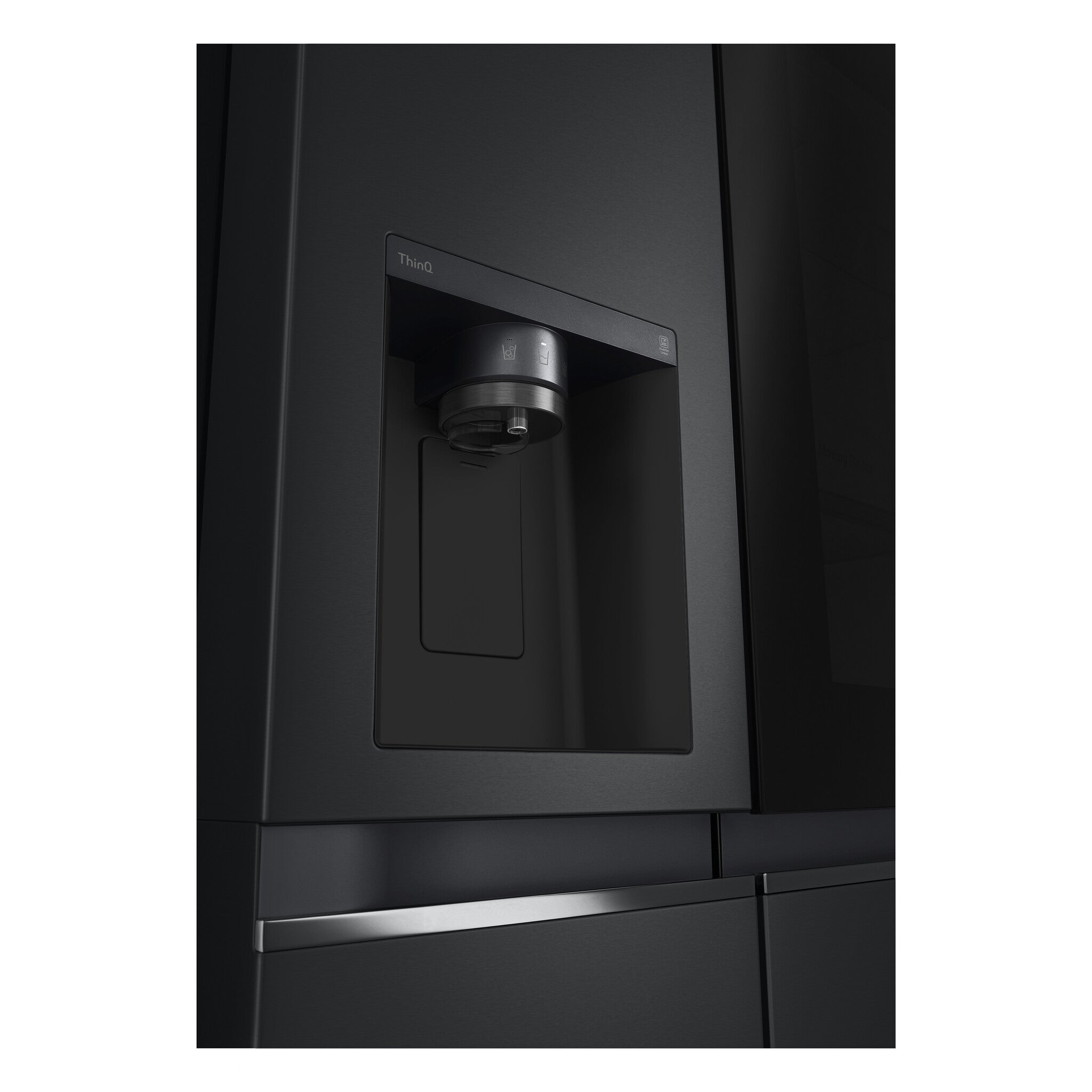 LG InstaView GSGV81EPLL Side-by-Side Kühlkombination Freistehend 635 l Schwarz