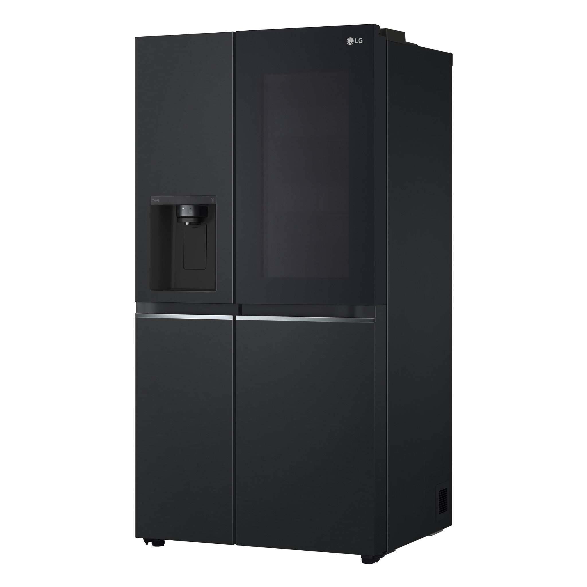 LG InstaView GSGV81EPLL Side-by-Side Kühlkombination Freistehend 635 l Schwarz
