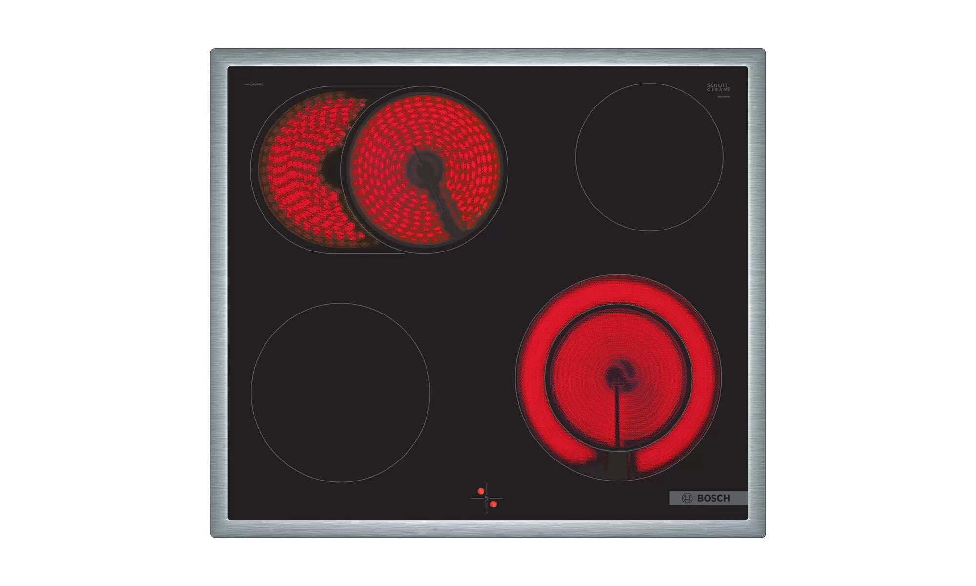 Bosch Serie 4 NKN645GA2E Kochfeld Schwarz Integriert 60 cm Keramik 4 Zone(n)