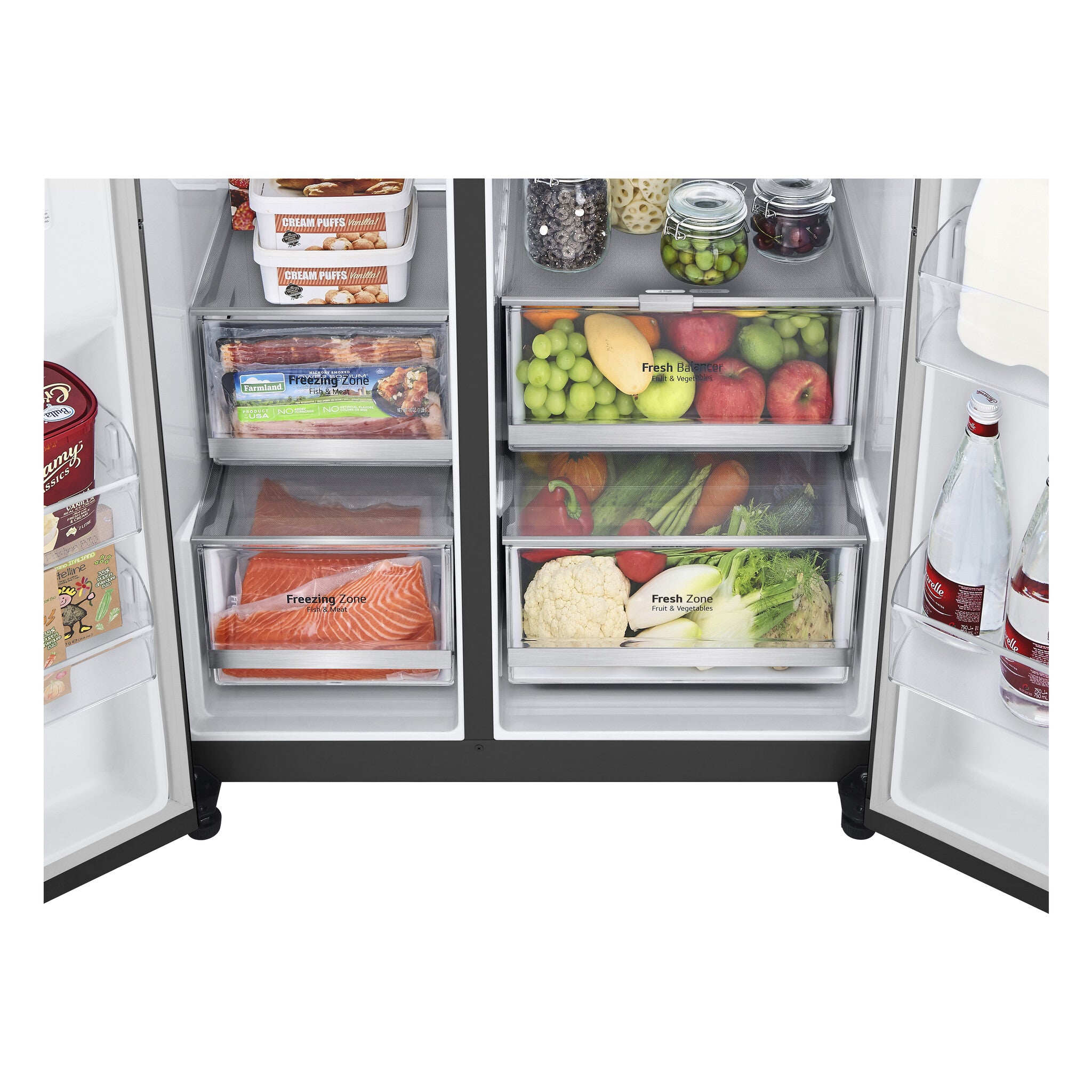 LG GSXV90MCDE Side-by-Side Kühlkombination Freistehend 635 l Schwarz