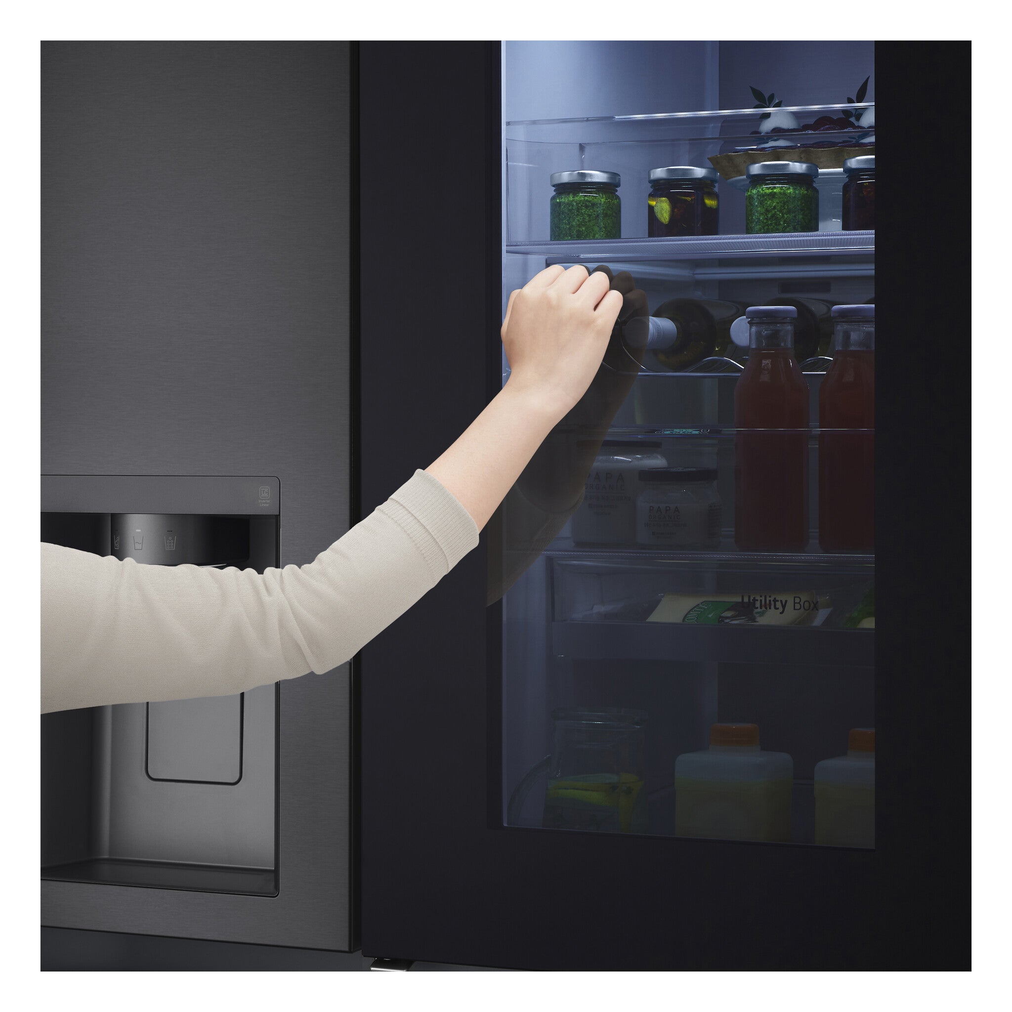 LG GSXV90MCDE Side-by-Side Kühlkombination Freistehend 635 l Schwarz