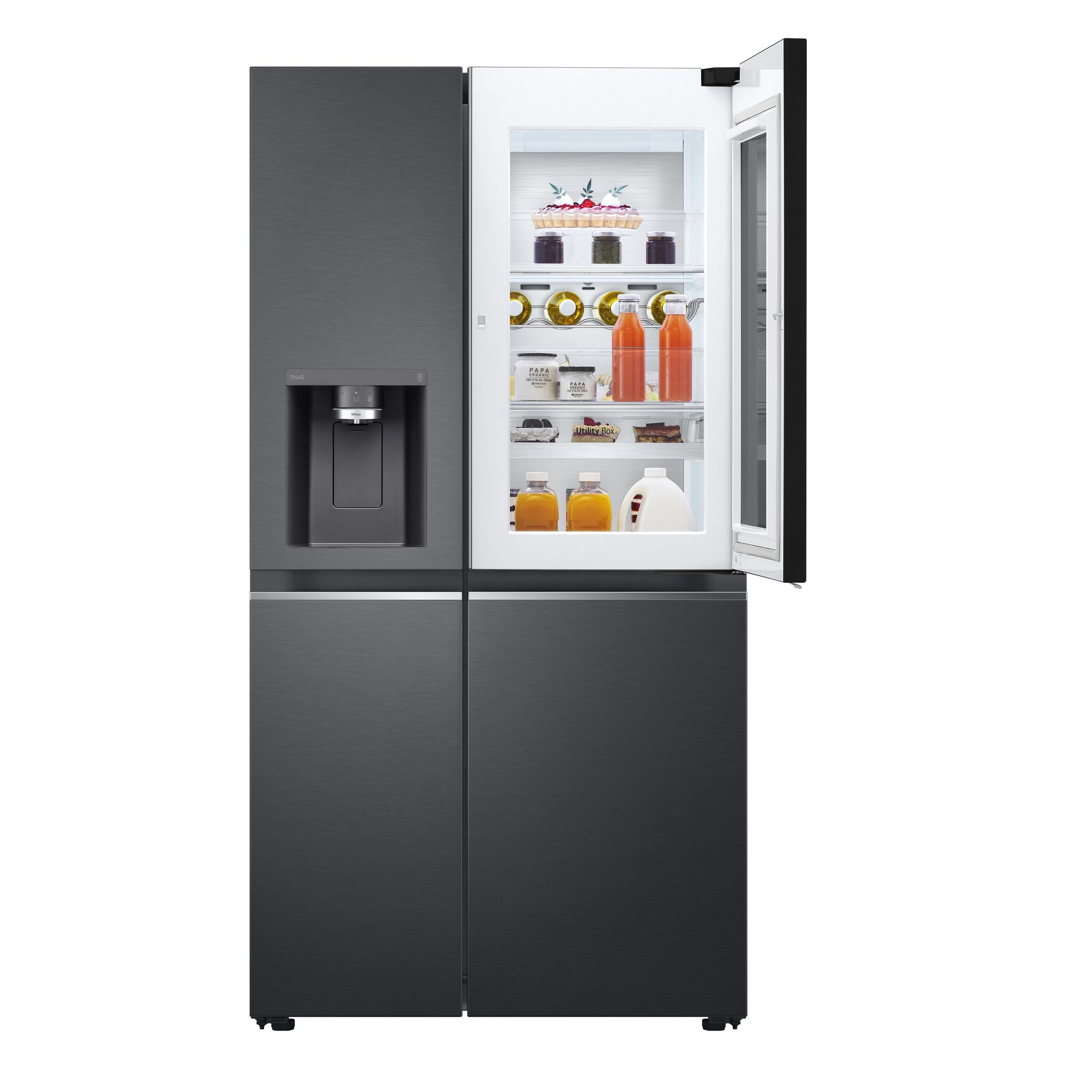 LG GSXV90MCDE Side-by-Side Kühlkombination Freistehend 635 l Schwarz