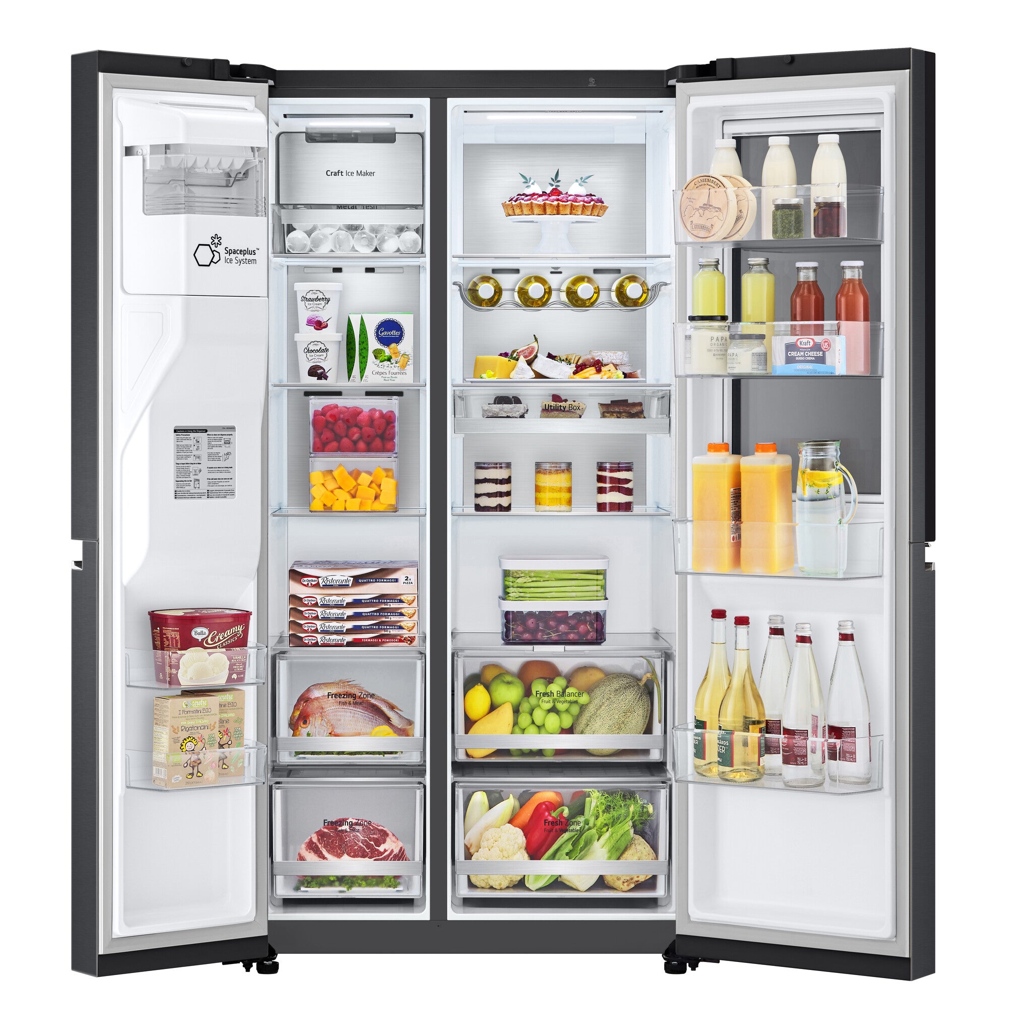 LG GSXV90MCDE Side-by-Side Kühlkombination Freistehend 635 l Schwarz