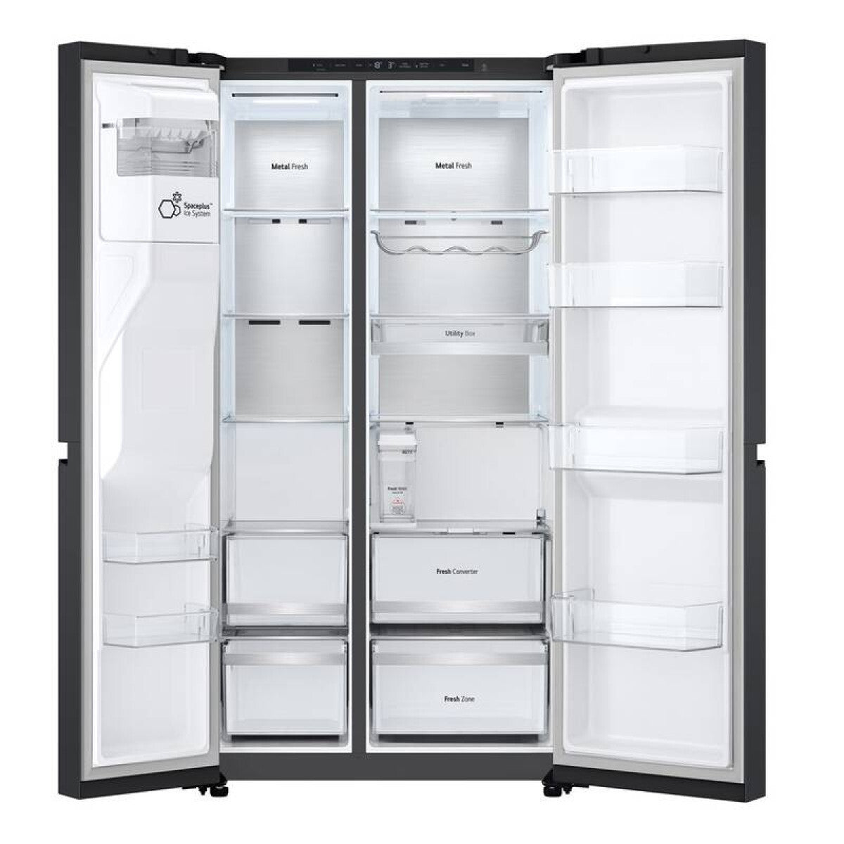 LG GSLE91EVAC Side-by-Side Kühlkombination Freistehend 628 l Schwarz