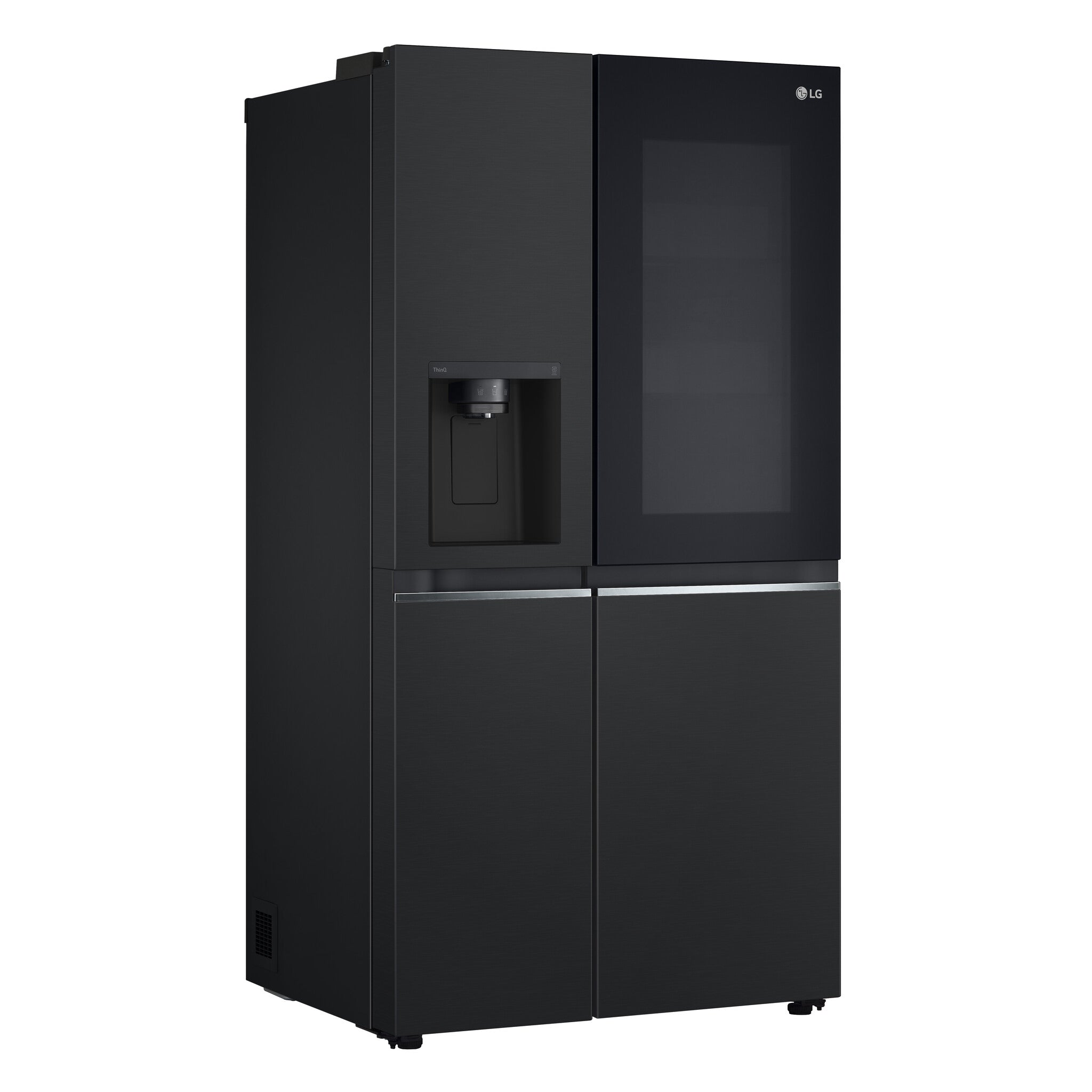 LG InstaView GSGV81EPLL Side-by-Side Kühlkombination Freistehend 635 l Schwarz