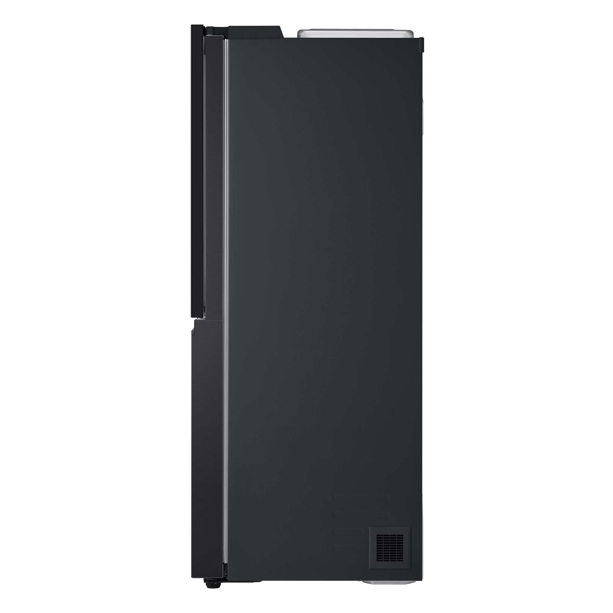 LG InstaView GSXE91EVAD Side-by-Side Kühlkombination Freistehend 628 l Schwarz