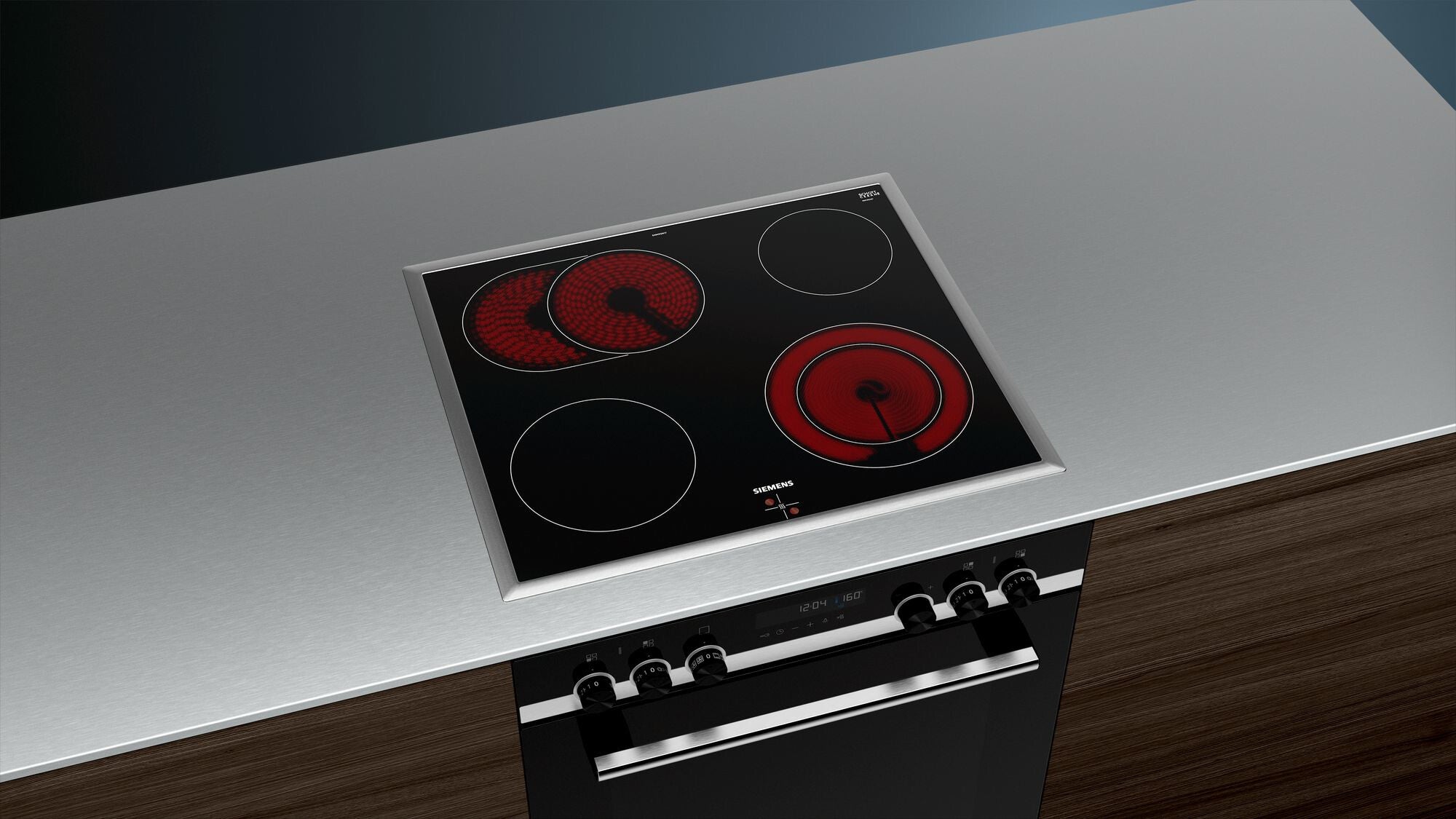 Siemens EA645GN17 Kochfeld Schwarz Integriert Keramik 4 Zone(n)