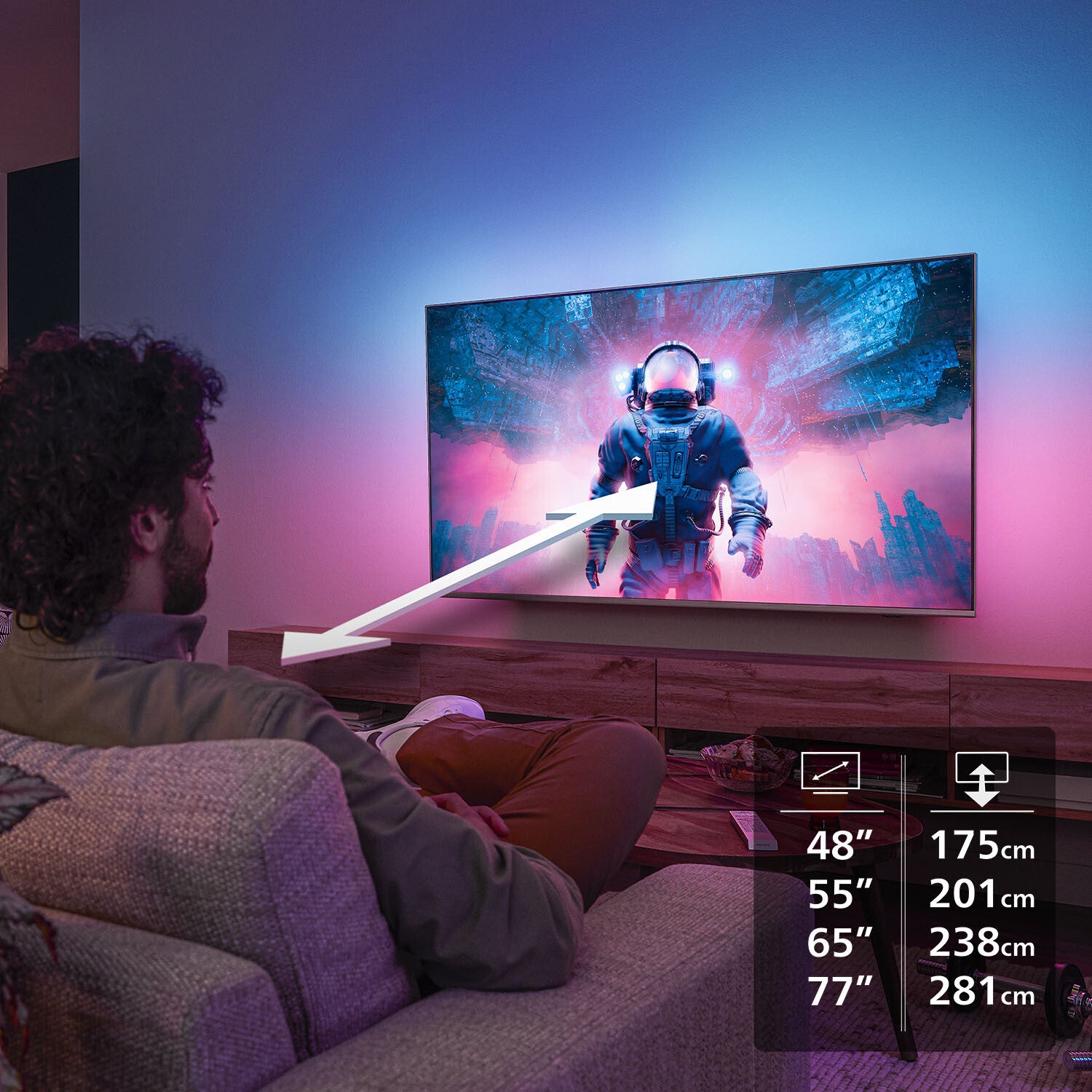 Philips 65OLED76012 165,1 cm (65") 4K Ultra HD Smart-TV WLAN Schwarz