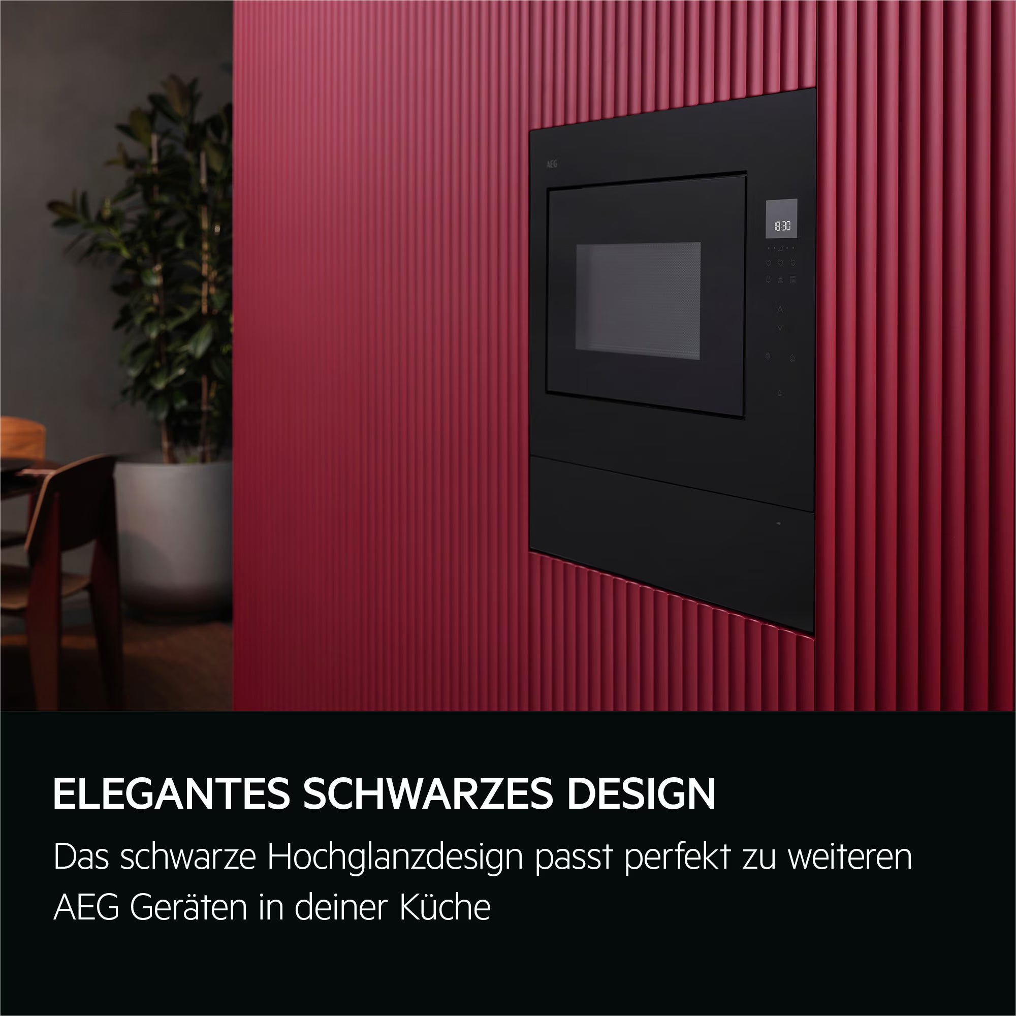 AEG Elektro-Kleingeräte Küchengeräte Mikrowellen NMB6S171SB Schwarz