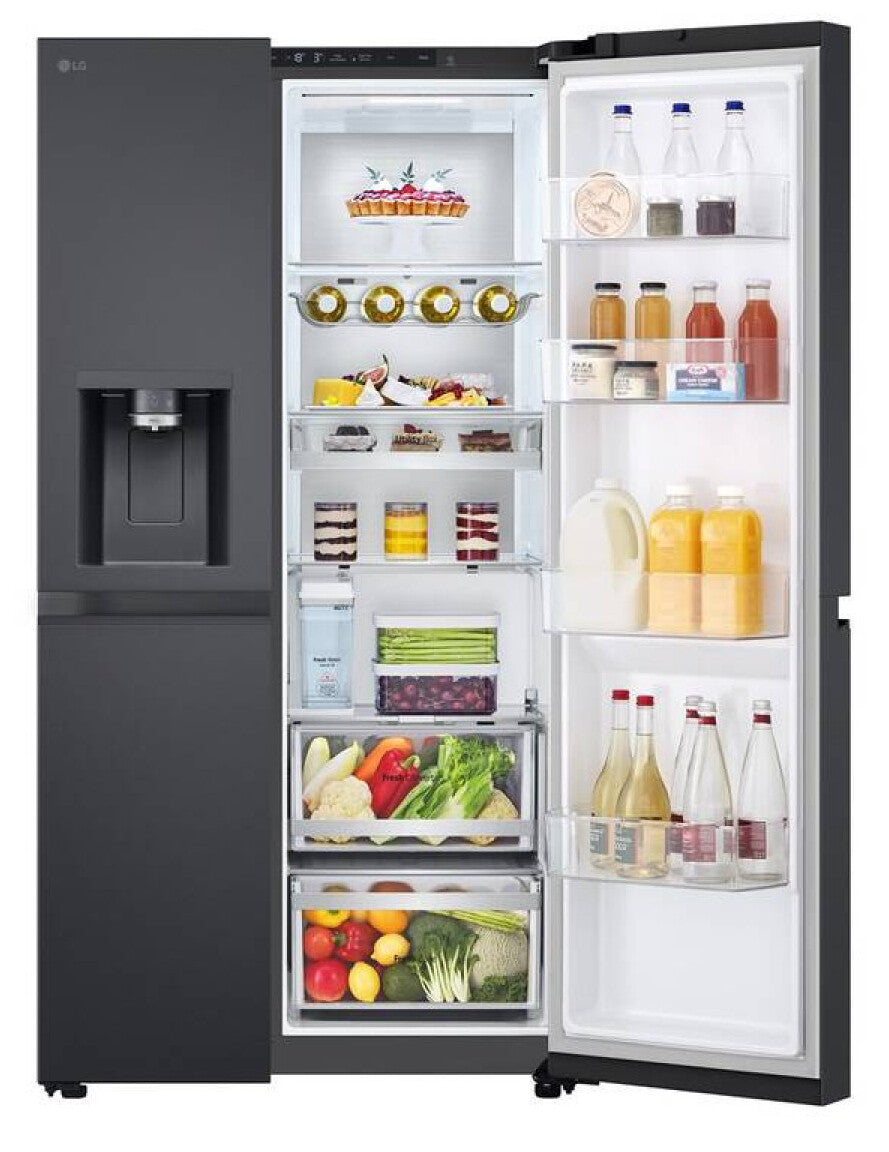 LG GSLE91EVAC Side-by-Side Kühlkombination Freistehend 628 l Schwarz