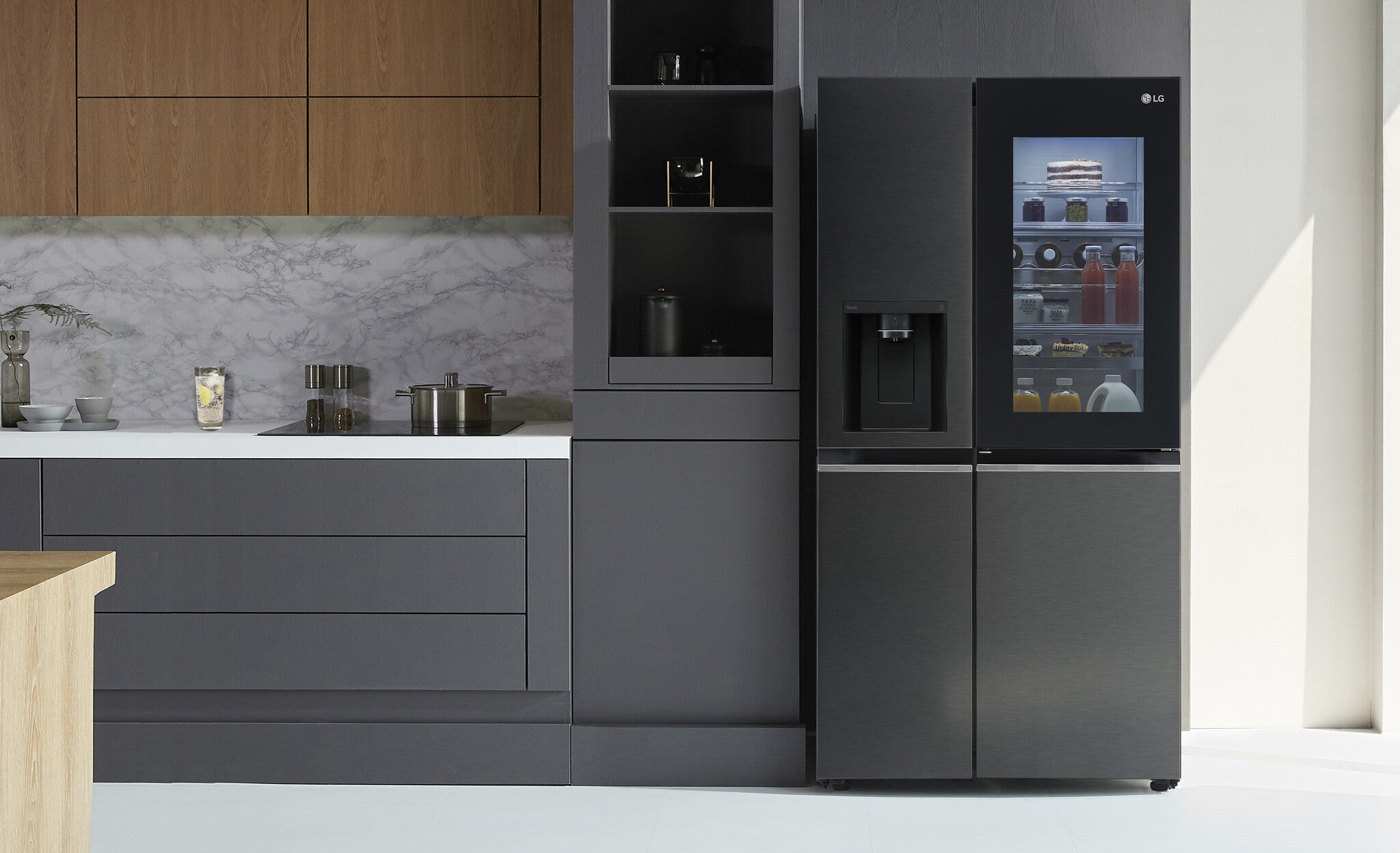 LG GSXV90MCDE Side-by-Side Kühlkombination Freistehend 635 l Schwarz