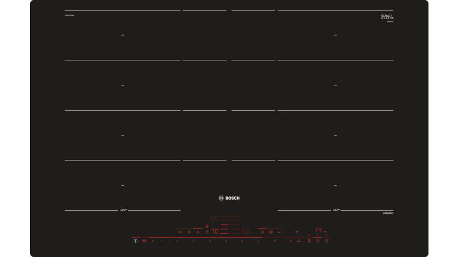 Bosch Serie 8 PXY801DW4E Kochfeld Schwarz Integriert Zonen-Induktionskochfeld 4 Zone(n)