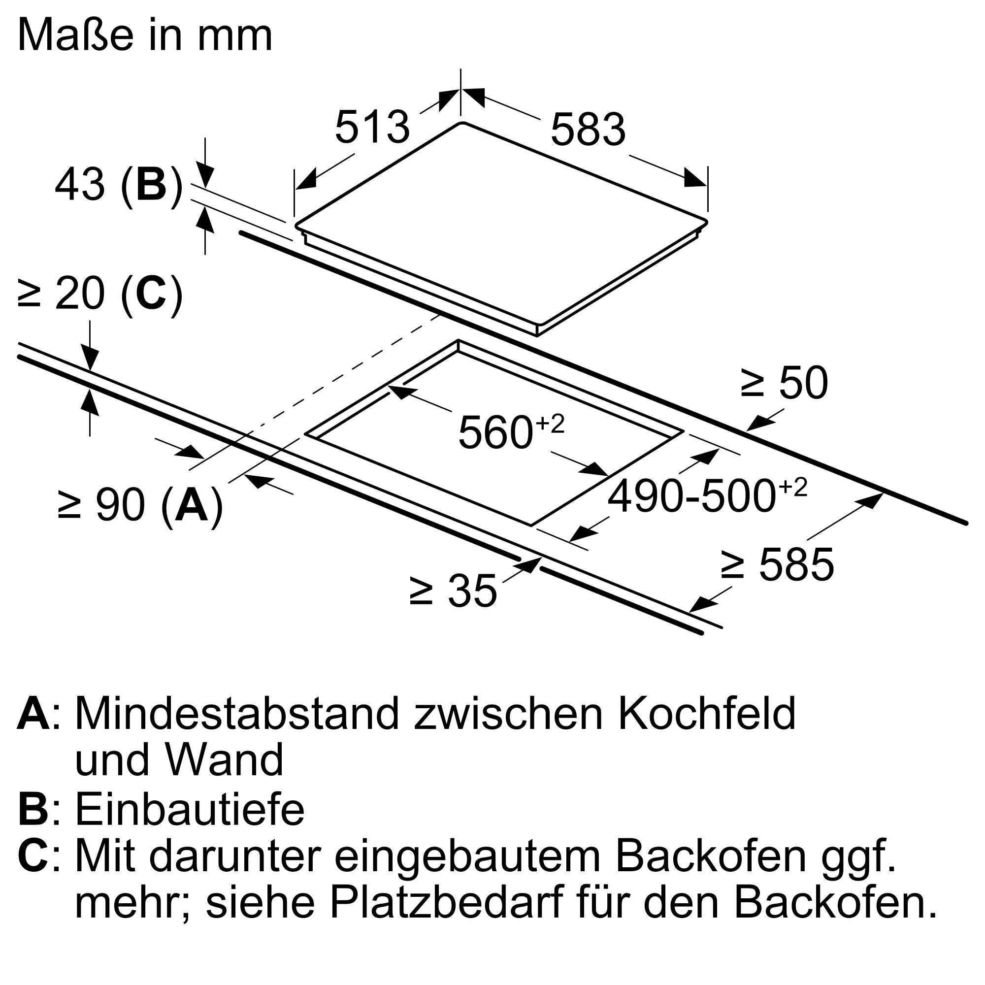 Siemens EA645GN17 Kochfeld Schwarz Integriert Keramik 4 Zone(n)