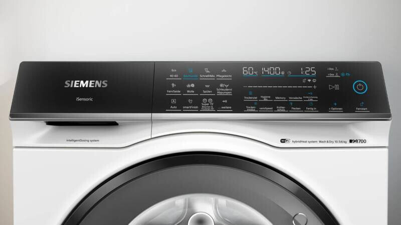Siemens iQ700 WN54C2A40 Waschtrockner Freistehend Frontlader Weiß