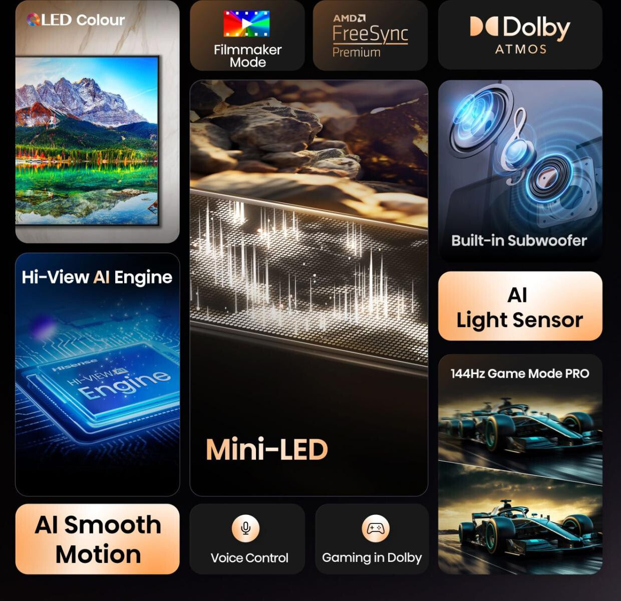 Hisense 55 '' E8Q | ULED MiniLED Smart TV 4K 144 Hz