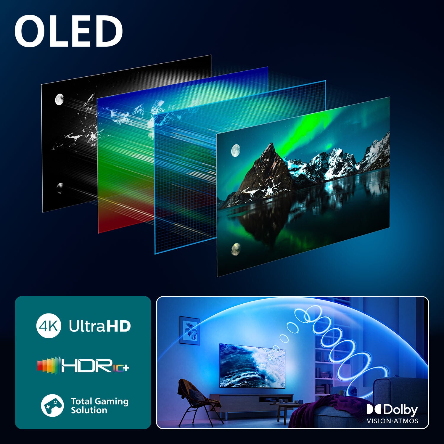 Philips 65OLED76012 165,1 cm (65") 4K Ultra HD Smart-TV WLAN Schwarz
