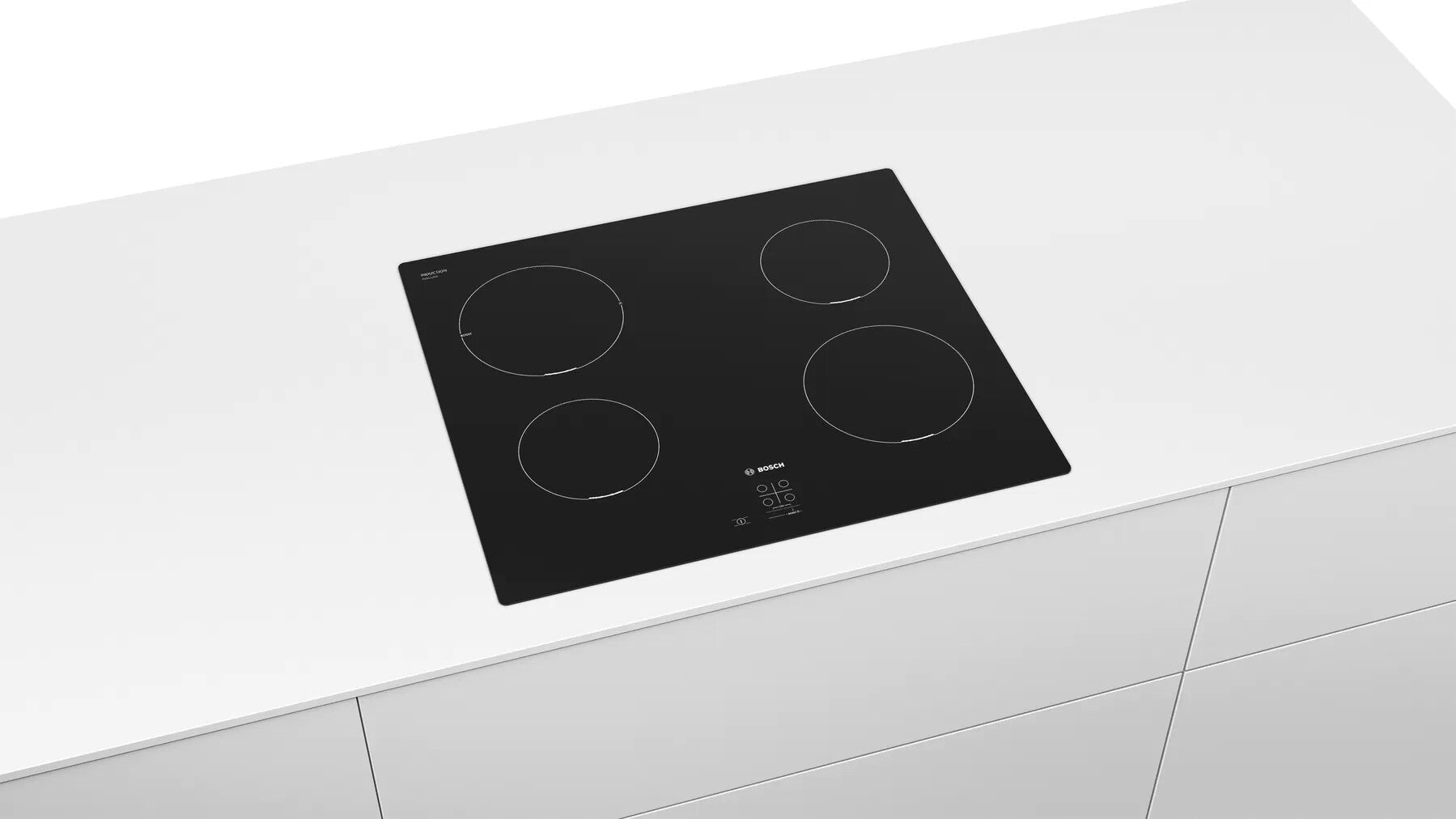 Bosch Serie 2 PUG611AA5E Kochfeld Schwarz Integriert 60 cm Zonen-Induktionskochfeld 4 Zone(n)